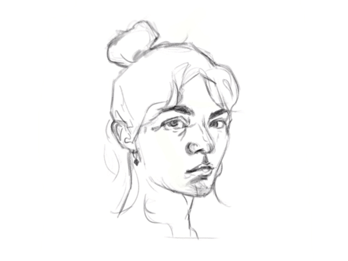 how to draw a girl face