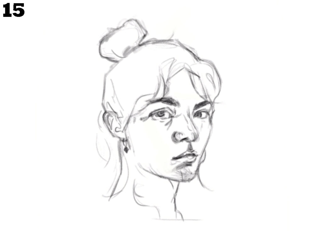 how to draw a girl face