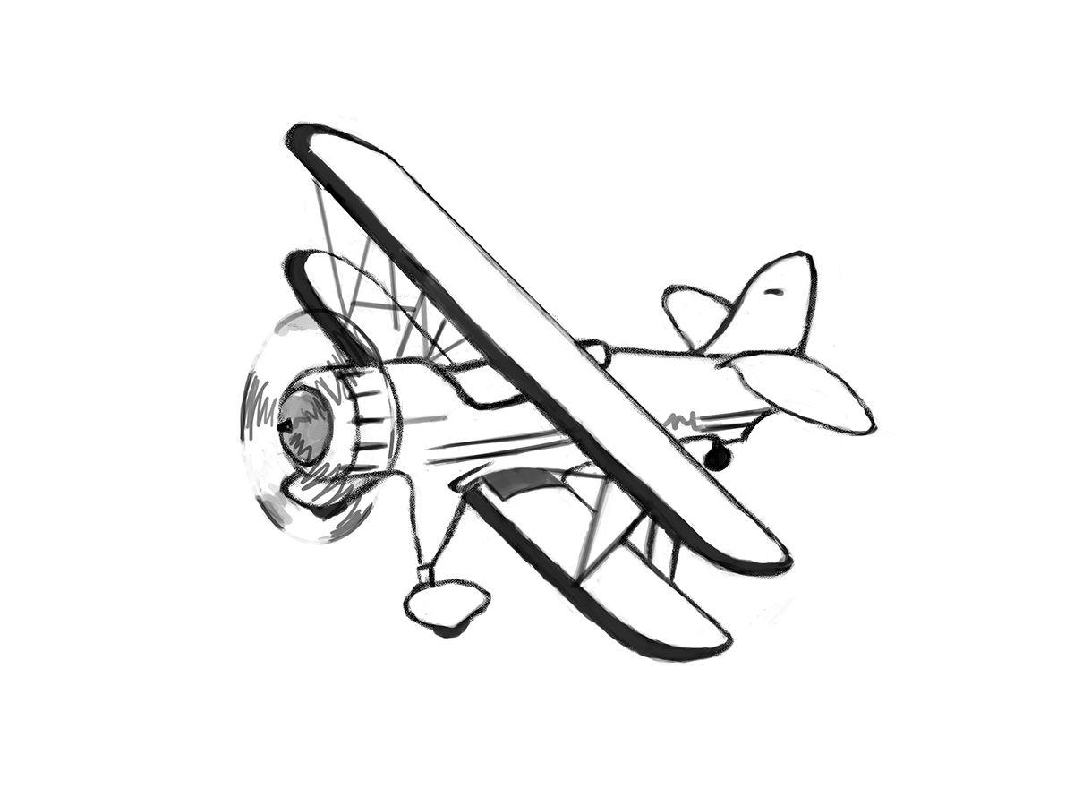 How to draw a airplane