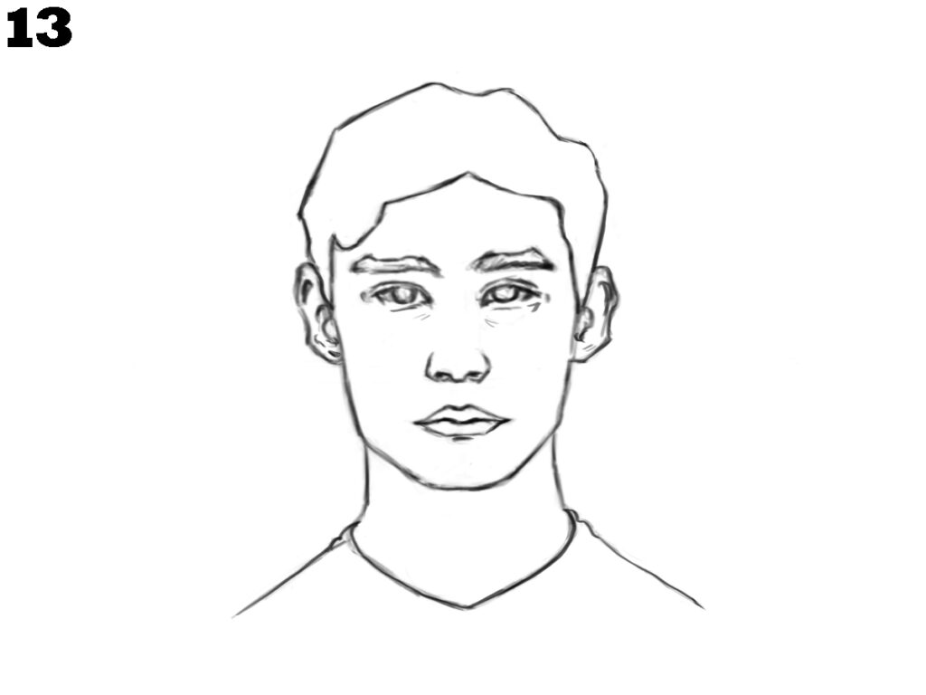 how to draw a face