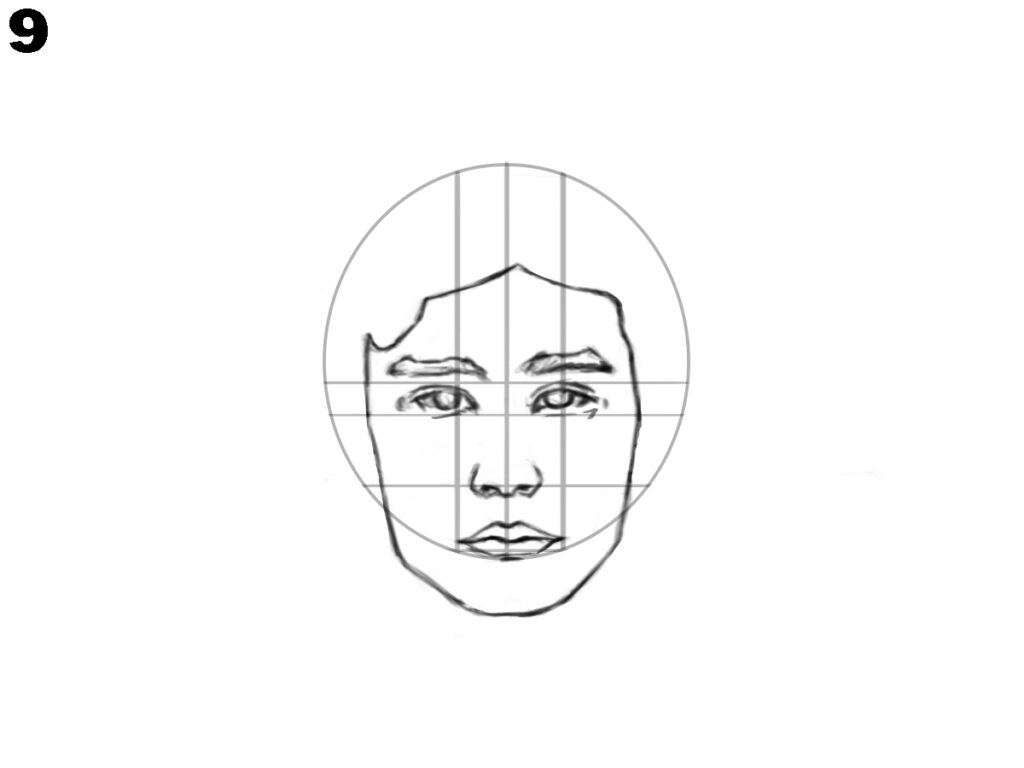 how to draw a face