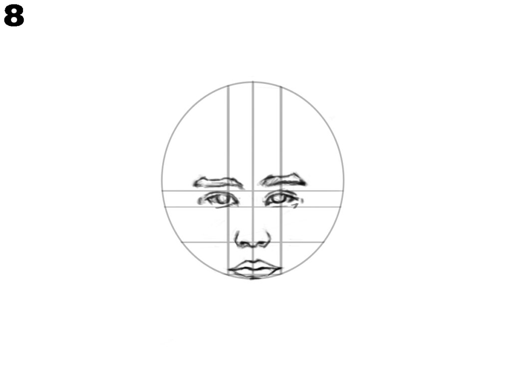 how to draw a face