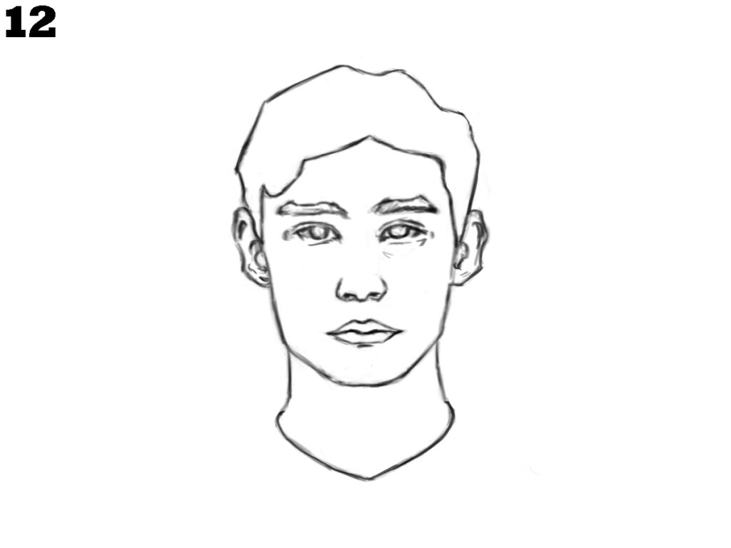 how to draw a face