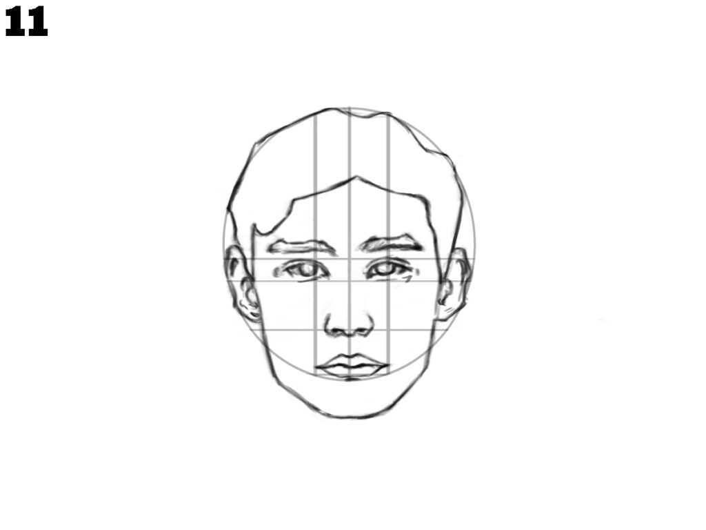 how to draw a face