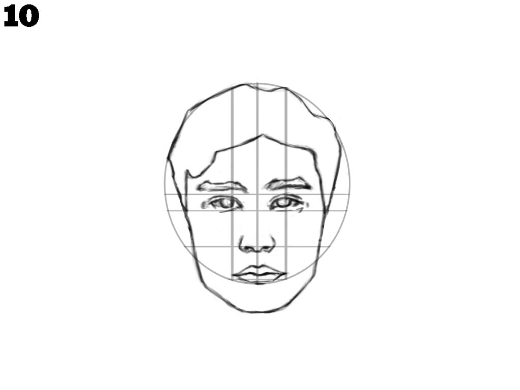 how to draw a face