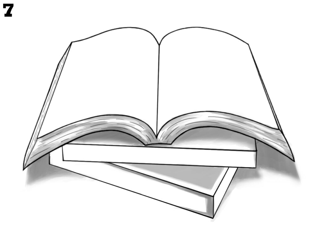 How to draw a book