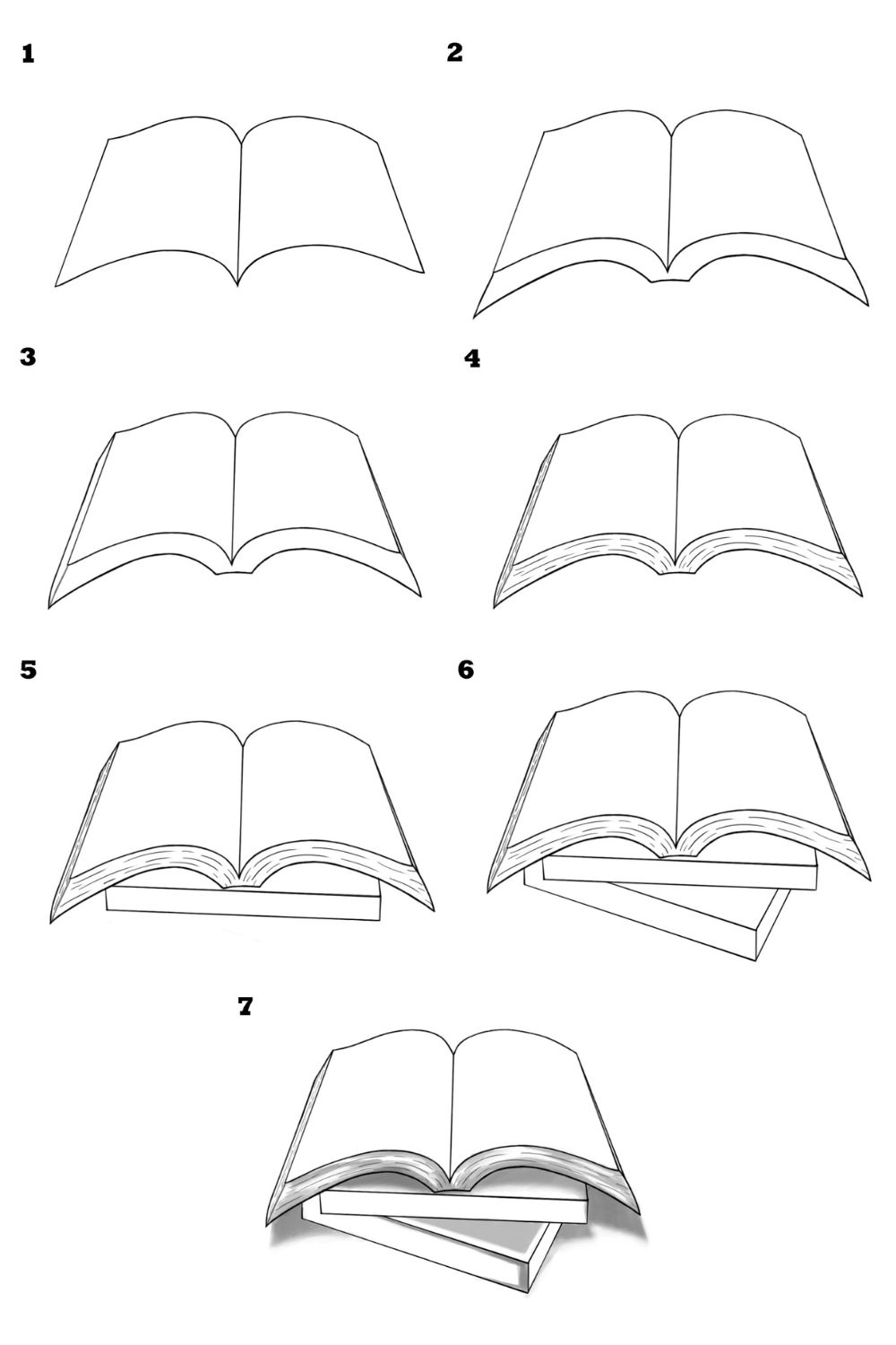 How to draw a book