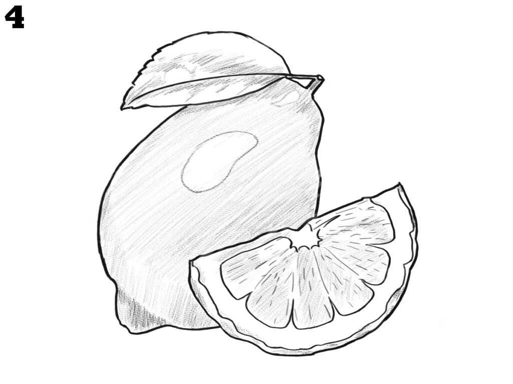 how to draw a lemon