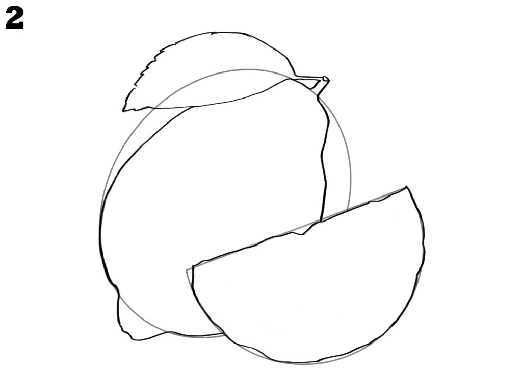 how to draw a lemon