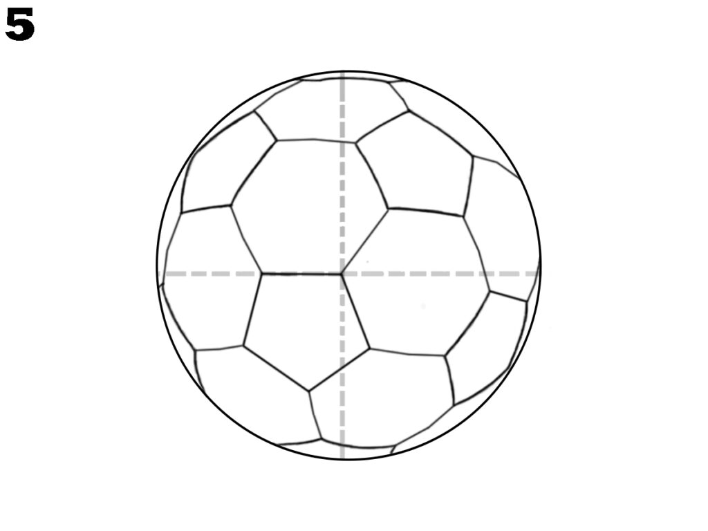 How to draw a soccer ball