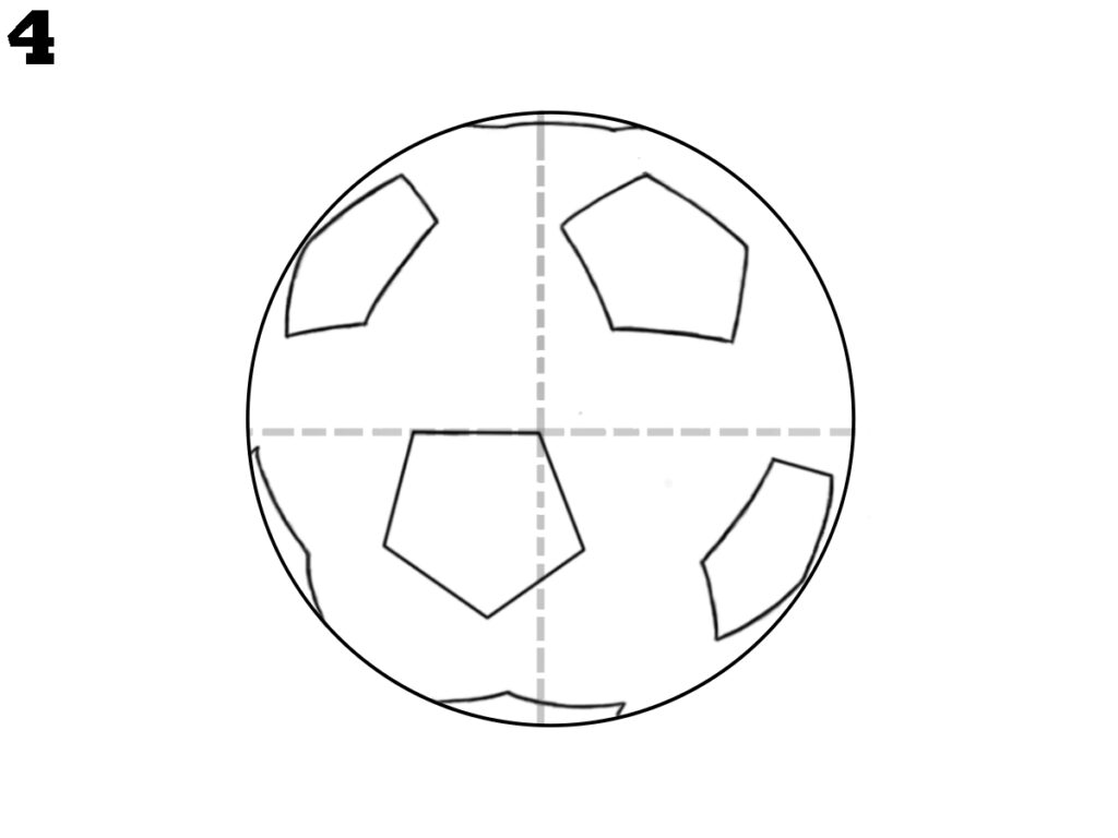 How to draw a soccer ball