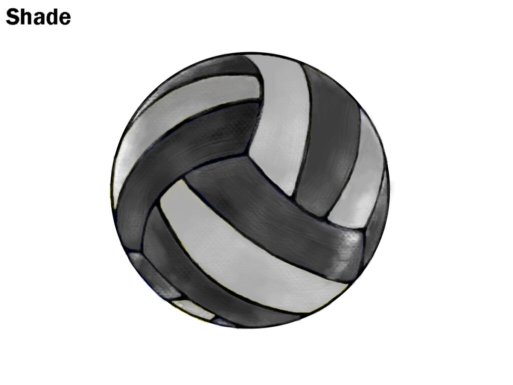 How to draw a volleyball