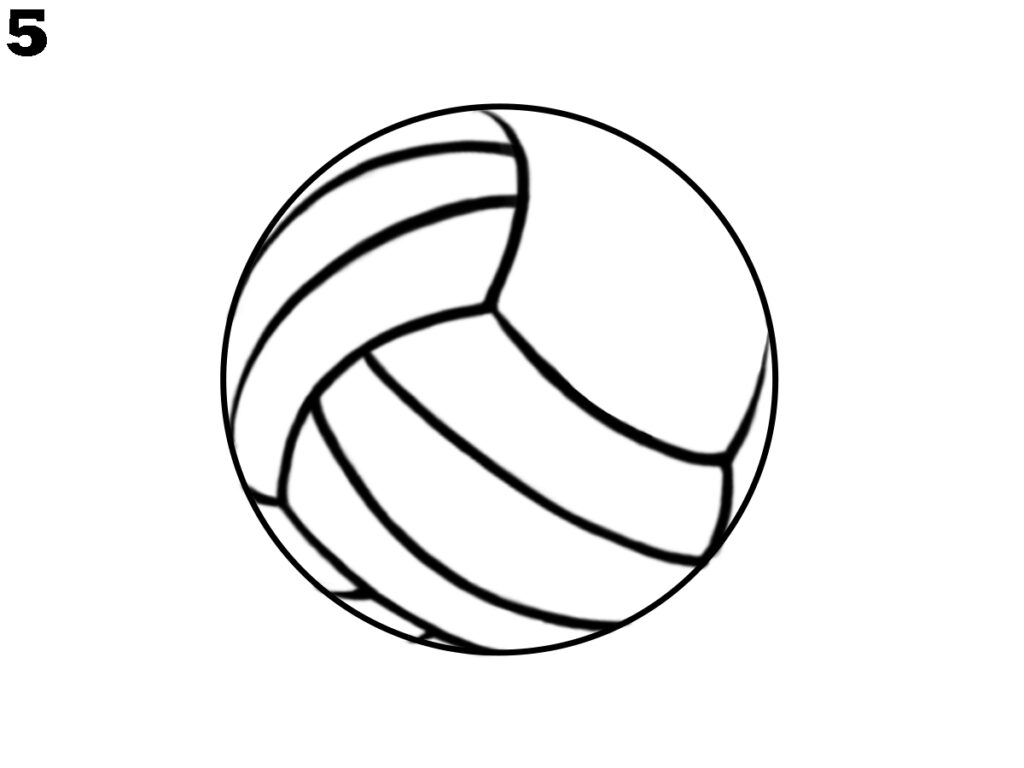 How to draw a volleyball