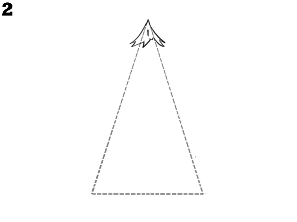 How to draw a Christmas tree