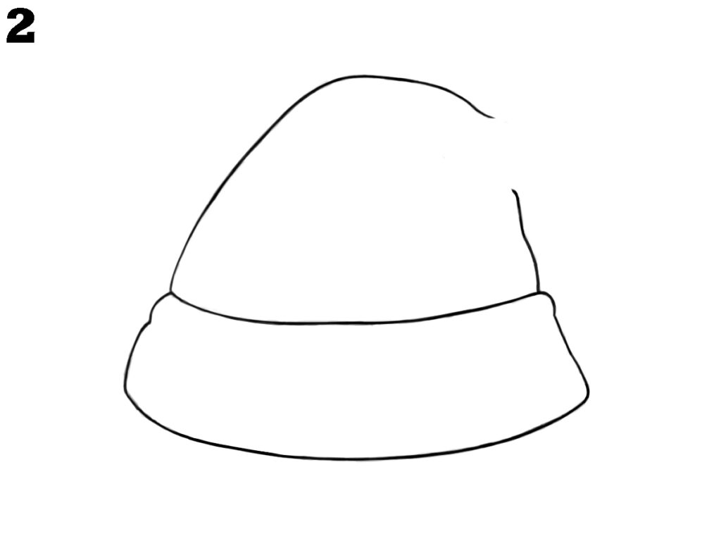 how to draw a christmas hat