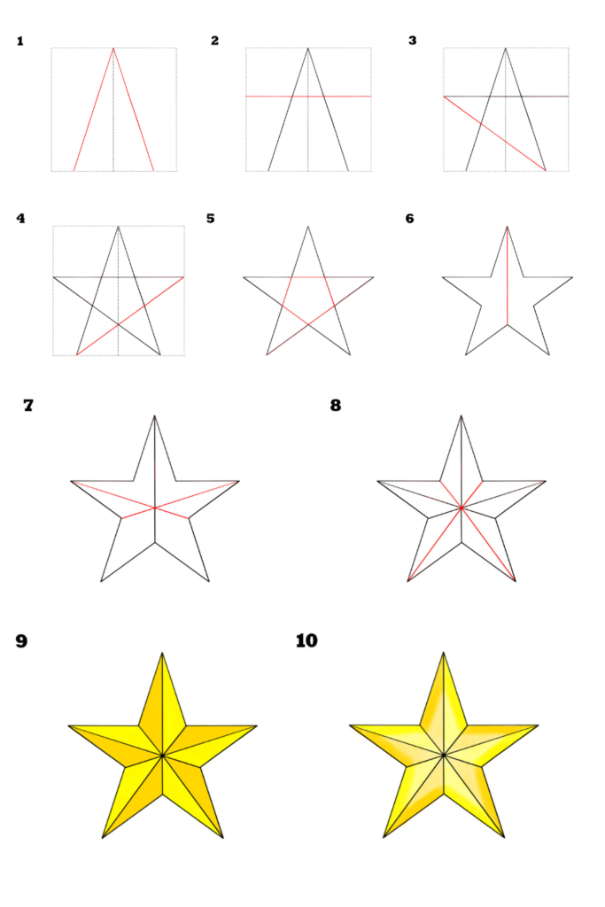 how to draw a star